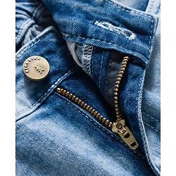 Pine Kids Full Length Washed Denim Jeans - Light Blue