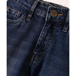 Pine Kids Denim Woven Full Length Washed Jeans - Blue
