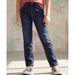 Pine Kids Denim Woven Full Length Washed Jeans -  Blue