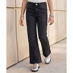 Pine Kids Denim Woven Full Length Full Length Boot Cut  Jeans - Black