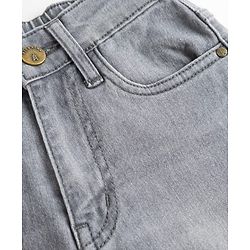 Pine Kids Denim Woven Full Length Washed Jeans - Grey