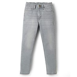 Pine Kids Denim Woven Full Length Washed Jeans - Grey
