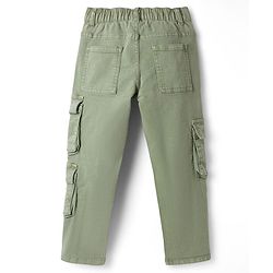 Pine Kids Denim Woven Full Length Jeans With Cargo Pocket - Off White