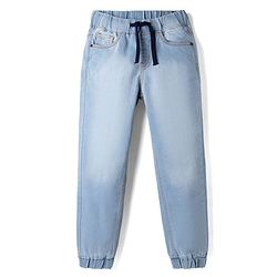 Pine Kids Woven Full Length Solid Denim Jeans - Light Blue
