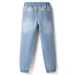 Pine Kids Woven Full Length Solid Denim Jeans - Light Blue