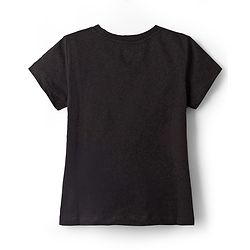 Pine Kids Cotton Knit Half Sleeves T-Shirt With Controller Print - Black