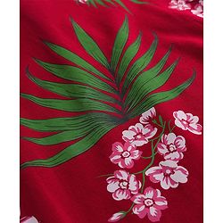 Pine Kids 100% Cotton Knit Half Sleeves Floral Printed Polo T-Shirt - Maroon