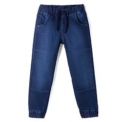 Pine Kids Woven Full Length Solid Denim Jeans - Navy Blue