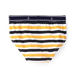 Pine Kids Cotton Elastane Knit Briefs Stripes Pack of 3 (Color May Vary)