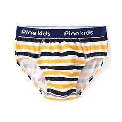Pine Kids Cotton Elastane Knit Briefs Stripes Pack of 3 (Color May Vary)