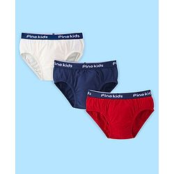Pine Kids Cotton Elastane Knit Briefs Pack of 3 (Color May Vary)