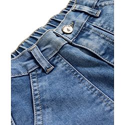 Pine Kids Denim Woven Full Length Cut & Sew Solid Color Jeans with Pocket - Blue