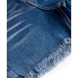 Pine Kids Denim Woven Washed  Shorts - Blue