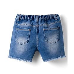 Pine Kids Denim Woven Washed  Shorts - Blue