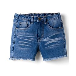 Pine Kids Denim Woven Washed  Shorts - Blue