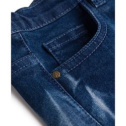 Pine Kids Denim Woven Washed Shorts - Blue