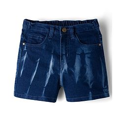 Pine Kids Denim Woven Washed Shorts - Blue
