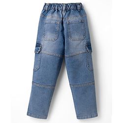 Pine Kids Denim Woven Cut N Sew Jeans With Pockets - Blue