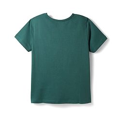 Pine Kids Single Jersey Knit Half Sleeves T-Shirt & Pyjama Night Suit With Butterfly Print - Green & Pink