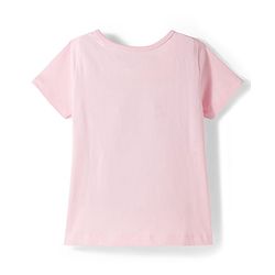 Pine Kids Single Jersey Knit Half Sleeves Top & Pajama Night Suit With Floral Print - Pink