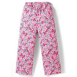 Pine Kids Single Jersey Knit Half Sleeves Top & Pajama Night Suit With Floral Print - Pink