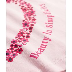 Pine Kids Single Jersey Knit Half Sleeves Top & Pajama Night Suit With Floral Print - Pink
