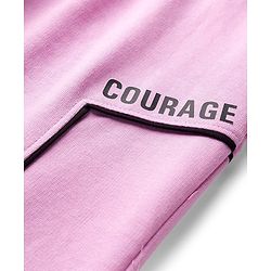 Pine Kids Knit Full Length Lounge Pant With Text Print - Purple