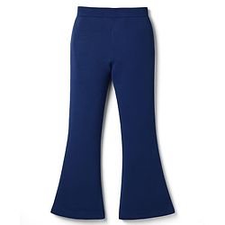 Pine Kids Cotton Lycra Knit Full Length Solid Bootcut Leggings - Navy Blue