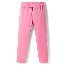 Pine Kids Cotton Lycra Knit Leggings with Floral Print Pack of 2 - Navy Blue & Pink