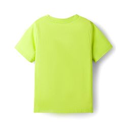 Pine Kids Cotton Knit Half Sleeves Shorts Night Suit with Space Theme Print - Limegreen