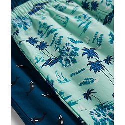 Pine Kids Cambric Woven Boxers With Tropical Theme Print Pack Of 2 - Colour May Vary