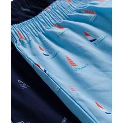 Pine Kids Cambric Woven Boxers With Nautical Theme Print Pack Of 2 - Colour May Vary