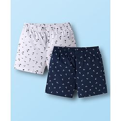 Pine Kids Cambric Woven Boxers With Tropical Theme Print Pack Of 2 - Colour May Vary
