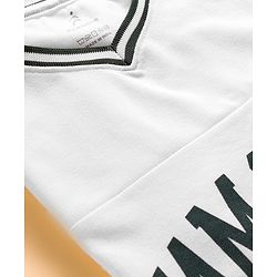 Pine Active Knit Half Sleeves Oversized T-Shirt With Text Print - White