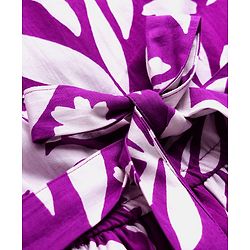 Pine Kids Woven Half Sleeves Floral Printed Layered Frock - Purple