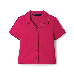 Pine Kids Cotton Woven Half Sleeves Solid Colour Top Style Shirt With T-Shirt - Fuschia