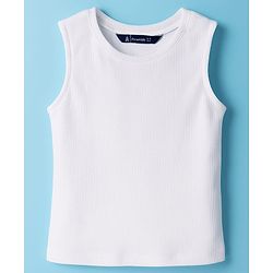 Pine Kids Cotton Woven Half Sleeves Solid Color Top with Inner Tee - Yellow