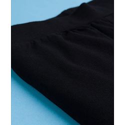 Pine Kids Cotton Lycra Knit Full Length Solid Leggings Pack of 2 - Black & White