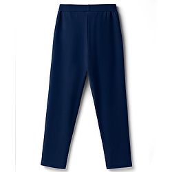 Pine Kids Cotton Lycra Knit Full Length Solid Leggings Pack of 2 - Navy Blue & Red