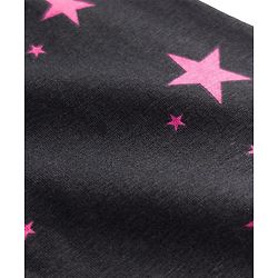 Pine Kids Cotton Lycra Knit Full Length Leggings With Star Print - Black