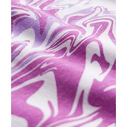 Pine Kids Cotton Lycra Knit Full Length Leggings With Marble Print - Purple