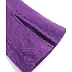Pine Kids Cotton Lycra Knit Full Length Solid Leggings - Purple
