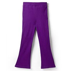 Pine Kids Cotton Lycra Knit Full Length Solid Leggings - Purple