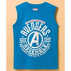Pine Kids Marvel Single Jersey Knit Sleeveless Vest with Avengers Graphic Pack of 3- Red Blue & White