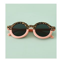 Pine Kids Round Frame Printed Sunglasses - Peach