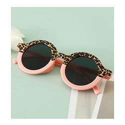 Pine Kids Round Frame Printed Sunglasses - Peach