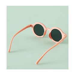 Pine Kids Round Frame Printed Sunglasses - Peach