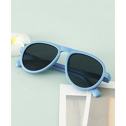 Pine Kids Solid Round Frame Sunglasses - Blue