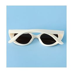 Pine Kids Solid Round Frame Sunglasses - White