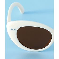 Pine Kids Solid Round Frame Sunglasses - White